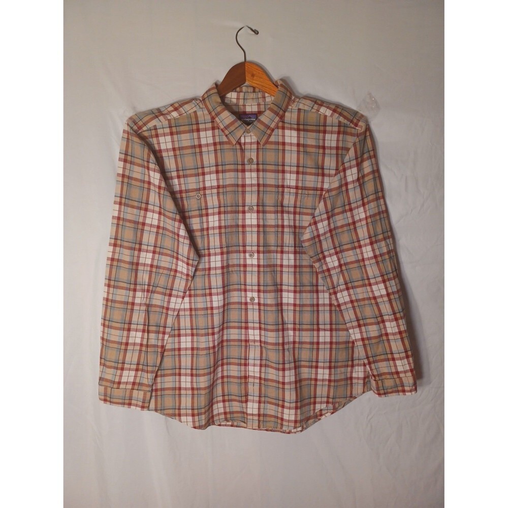 PATAGONIA MENS long Sleeve Shirt organic‎ cotton